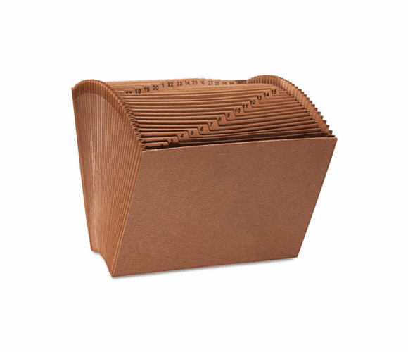 UNV13920 Leather-Like Expanding File, Open Top, 12 x 10, 1-31, Letter, Redrope By UNIVERSAL OFFICE PRODUCTS