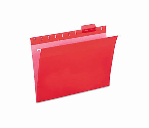 UNV14118 Hanging File Folders, 1/5 Tab, 11 Point Stock, Letter, Red, 25/Box By UNIVERSAL OFFICE PRODUCTS