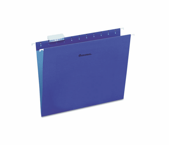 UNV14120 Hanging File Folders, 1/5 Tab, 11 Point Stock, Letter, Violet, 25/Box By UNIVERSAL OFFICE PRODUCTS