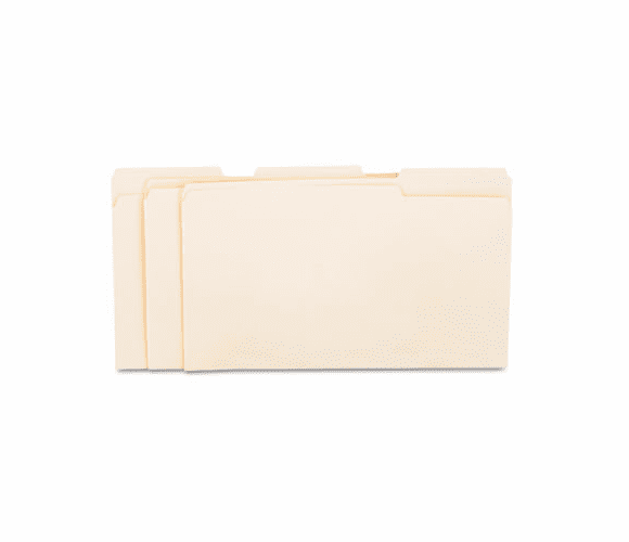 UNV15113 File Folders, 1/3 Cut Assorted, One-Ply Top Tab, Legal, Manila, 100/Box By UNIVERSAL OFFICE PRODUCTS