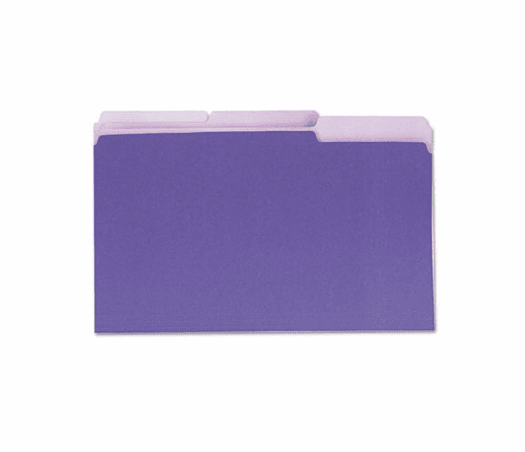 UNV15305 Recycled Interior File Folders, 1/3 Cut Top Tab, Legal, Violet, 100/Box By UNIVERSAL OFFICE PRODUCTS