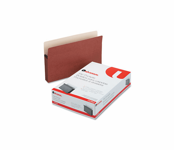 UNV15363 5 1/4 Inch Expansion File Pockets, Straight, Legal, Redrope/Manila, 10/Box By UNIVERSAL OFFICE PRODUCTS