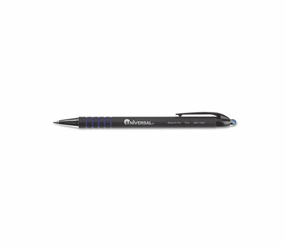 UNV15521 Comfort Grip Ballpoint Retractable Pen, Blue Ink, Fine, Dozen By UNIVERSAL OFFICE PRODUCTS