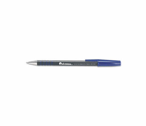 UNV15611 Comfort Grip Ballpoint Stick Pen, Blue Ink, Medium, Dozen By UNIVERSAL OFFICE PRODUCTS
