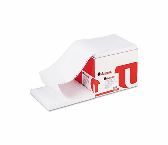 UNV15801 Computer Paper, 18lb, 9-1/2 x 11, Letter Trim Perforations, White, 2700 Sheets By UNIVERSAL OFFICE PRODUCTS