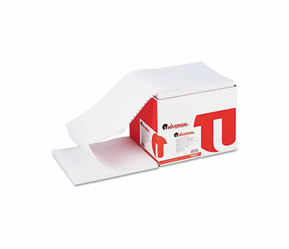UNV15807 Computer Paper, 20lb, 9-1/2 x 11, Letter Trim Perforation, White, 2300 Sheets By UNIVERSAL OFFICE PRODUCTS