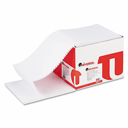 UNV15811 Computer Paper, 18lb, 9-1/2 x 11, Letter Trim Perforations, White, 2300 Sheets By UNIVERSAL OFFICE PRODUCTS