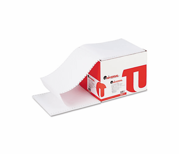 UNV15811 Computer Paper, 18lb, 9-1/2 x 11, Letter Trim Perforations, White, 2300 Sheets By UNIVERSAL OFFICE PRODUCTS