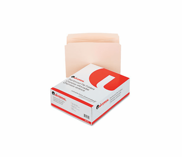 UNV16110 File Folders, Straight Cut, Two-Ply Top Tab, Letter, Manila, 100/Box By UNIVERSAL OFFICE PRODUCTS