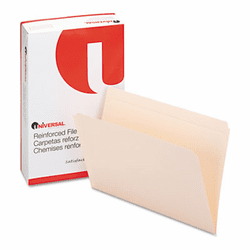 UNV16120 File Folders, Straight Cut, Two-Ply Top Tab, Legal, Manila, 100/Box By UNIVERSAL OFFICE PRODUCTS