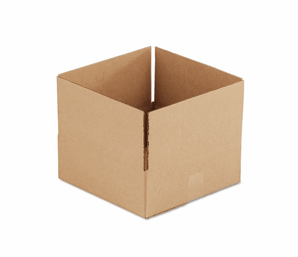 UNV166475 Corrugated Kraft Fixed-Depth Shipping Carton, 12w x 12l x 4h, Brown, 25/Bundle By UNIVERSAL OFFICE PRODUCTS