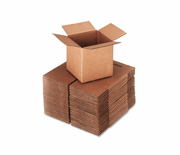 UNV166899 Corrugated Kraft Fixed-Depth Shipping Carton, 6w x 6l x 6h, Brown, 25/Bundle By UNIVERSAL OFFICE PRODUCTS