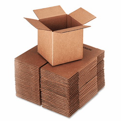 UNV166899 Corrugated Kraft Fixed-Depth Shipping Carton, 6w x 6l x 6h, Brown, 25/Bundle By UNIVERSAL OFFICE PRODUCTS