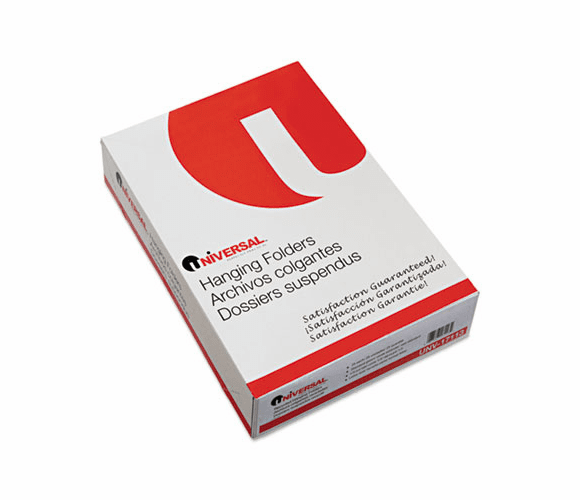 UNV17113 Recycled Hanging File Folders, 1/3 Tab, Letter, Green, 25/BX By UNIVERSAL OFFICE PRODUCTS