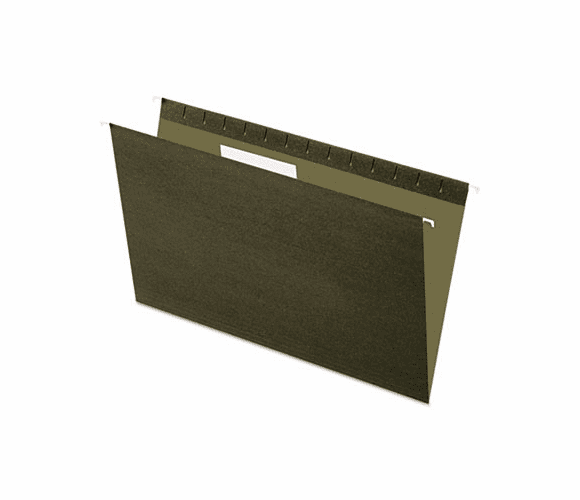 UNV17115 Recycled Hanging File Folders, 1/5 Tab, Letter, Green, 25/BX By UNIVERSAL OFFICE PRODUCTS