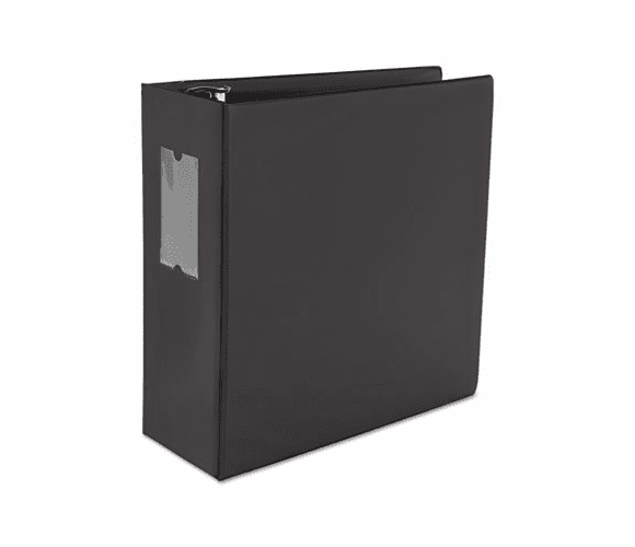 UNV20714 D-Ring Binder, 5" Capacity, 8-1/2 x 11, Black By UNIVERSAL OFFICE PRODUCTS