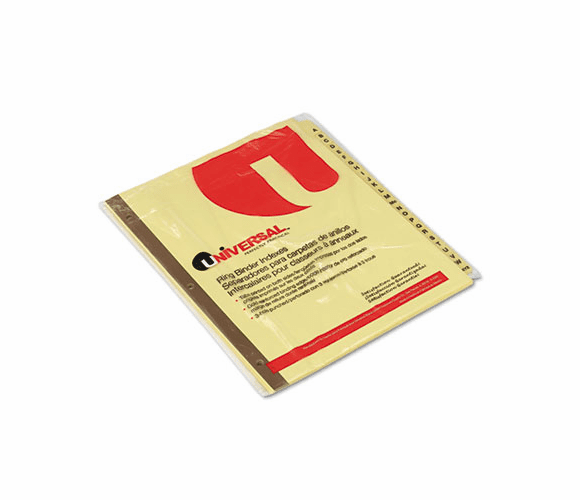 UNV20812 Preprinted Plastic-Coated Tab Dividers, 25 Alphabet Tabs, Letter, Buff, 25/Set By UNIVERSAL OFFICE PRODUCTS