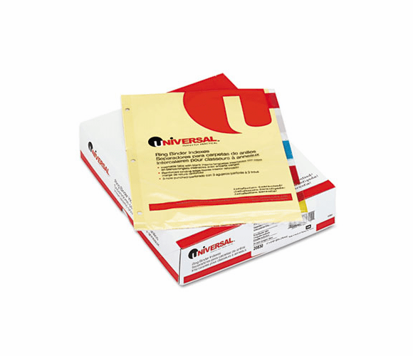 UNV20830 Economical Insertable Index, Multicolor Tabs, 5-Tab, Letter, Buff, 24 Sets/BX By UNIVERSAL OFFICE PRODUCTS