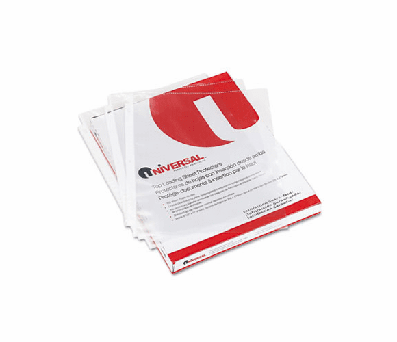 UNV21131 Top-Load Poly Sheet Protectors, Super Heavy Gauge, Letter, Clear, 50/Box By UNIVERSAL OFFICE PRODUCTS