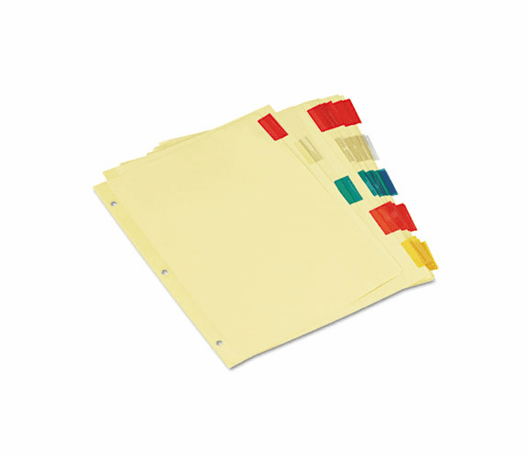 UNV21870 Economical Insertable Index, Multicolor Tabs, 5-Tab, Letter, Buff, 6 Sets/Pack By UNIVERSAL OFFICE PRODUCTS