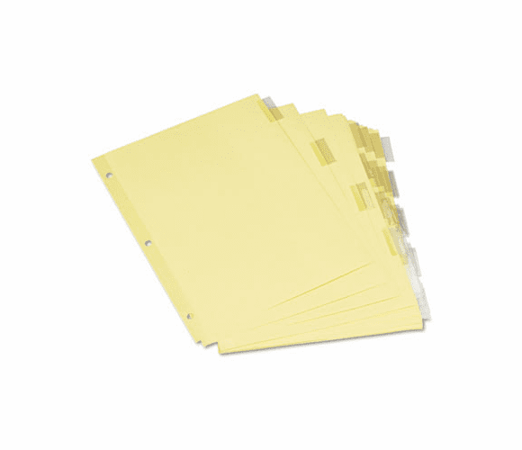 UNV21871 Economical Insertable Index, Clear Tabs, 5-Tab, Letter, Buff, 6 Sets/Pack By UNIVERSAL OFFICE PRODUCTS