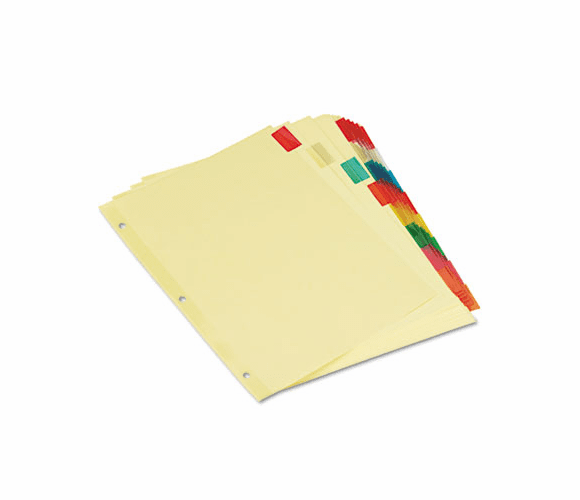 UNV21872 Economical Insertable Index, Multicolor Tabs, 8-Tab, Letter, Buff, 6 Sets/PK By UNIVERSAL OFFICE PRODUCTS