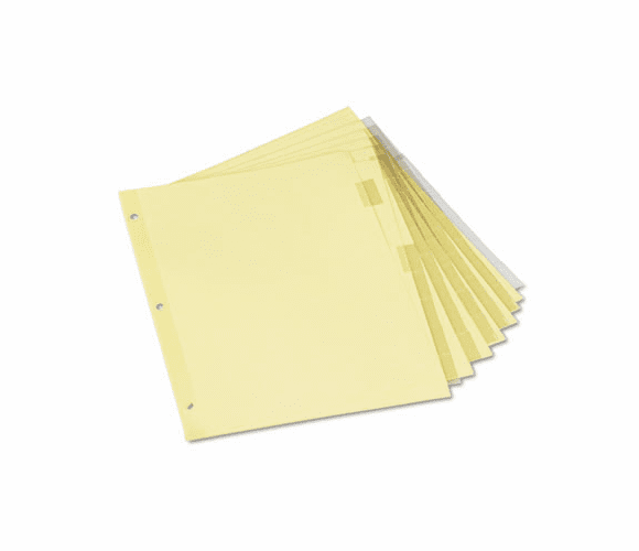 UNV21873 Economical Insertable Index, Clear Tabs, 8-Tab, Letter, Buff, 6 Sets/Pack By UNIVERSAL OFFICE PRODUCTS