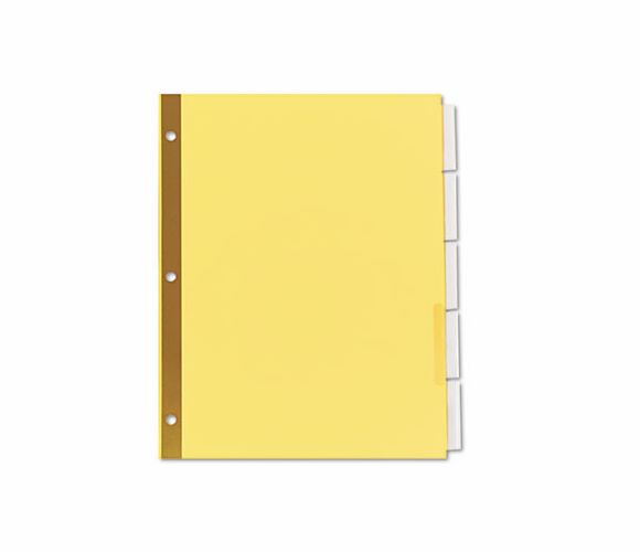 UNV21875 Extended Insert Indexes, Five Clear Tabs, Letter, Buff, 6 Sets/Pack By UNIVERSAL OFFICE PRODUCTS