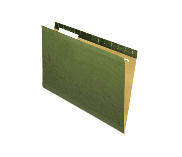 UNV24213 Reinforced Recycled Hanging Folder, 1/3 Cut, Legal, Standard Green, 25/Box By UNIVERSAL OFFICE PRODUCTS