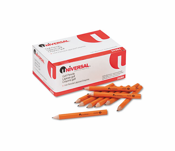 UNV24264 Golf & Pew Pencil, HB, Yellow Barrel, 144/Box By UNIVERSAL OFFICE PRODUCTS