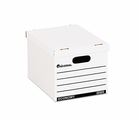 UNV25223 Economy Boxes, 12 x 15 x 9 7/8, White, 10/Carton By UNIVERSAL OFFICE PRODUCTS