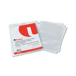 UNV26820 Business Card Binder Pages, 20 Cards/Letter Page, Clear, 10 Pages/Pack By UNIVERSAL OFFICE PRODUCTS