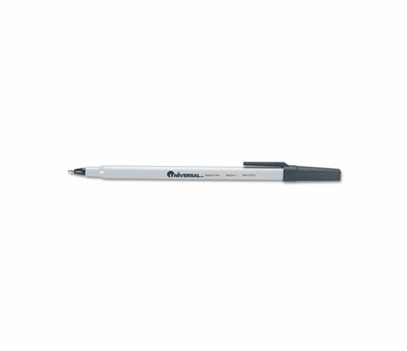 UNV27410 Economy Ballpoint Stick Oil-Based Pen, Black Ink, Medium, Dozen By UNIVERSAL OFFICE PRODUCTS
