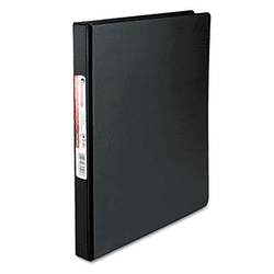 UNV30401 Suede Finish Vinyl Round Ring Binder, 1/2" Capacity, Black By UNIVERSAL OFFICE PRODUCTS