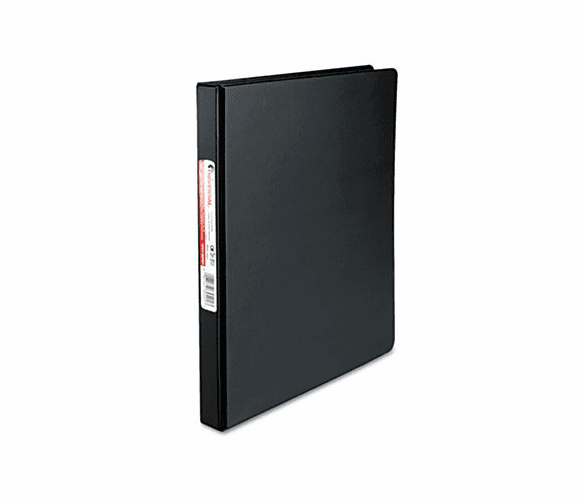 UNV30401 Suede Finish Vinyl Round Ring Binder, 1/2" Capacity, Black By UNIVERSAL OFFICE PRODUCTS