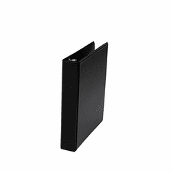 UNV30404 Round Ring Mini Reference Binder With Label Holder, 1" Capacity, Black By UNIVERSAL OFFICE PRODUCTS