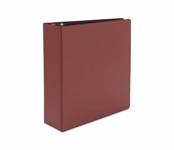 UNV30410 Suede Finish Vinyl Round Ring Binder, 3" Capacity, Maroon By UNIVERSAL OFFICE PRODUCTS