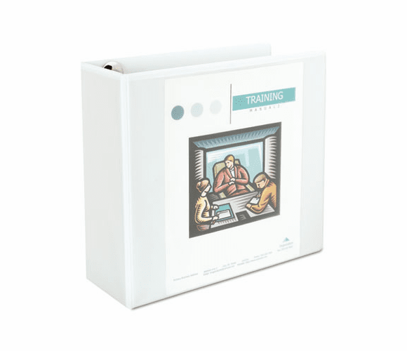UNV30754 Comfort Grip Deluxe Plus D-Ring View Binder, 4" Capacity, 8-1/2 x 11, White By UNIVERSAL OFFICE PRODUCTS
