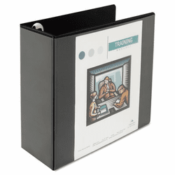 UNV30755 Comfort Grip Deluxe Plus D-Ring View Binder, 5" Capacity, 8-1/2 x 11, Black By UNIVERSAL OFFICE PRODUCTS
