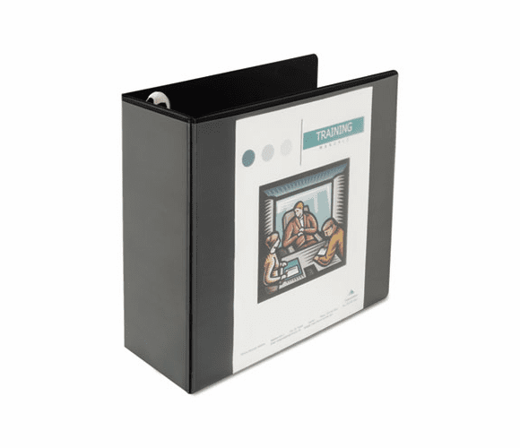 UNV30755 Comfort Grip Deluxe Plus D-Ring View Binder, 5" Capacity, 8-1/2 x 11, Black By UNIVERSAL OFFICE PRODUCTS