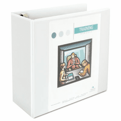 UNV30756 Comfort Grip Deluxe Plus D-Ring View Binder, 5" Capacity, 8-1/2 x 11, White By UNIVERSAL OFFICE PRODUCTS