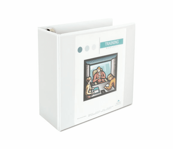 UNV30756 Comfort Grip Deluxe Plus D-Ring View Binder, 5" Capacity, 8-1/2 x 11, White By UNIVERSAL OFFICE PRODUCTS