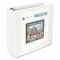 UNV30774 Comfort Grip Round Ring View Binder, 3" Capacity, 8-1/2 x 11, White By UNIVERSAL OFFICE PRODUCTS