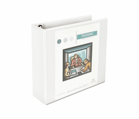 UNV30774 Comfort Grip Round Ring View Binder, 3" Capacity, 8-1/2 x 11, White By UNIVERSAL OFFICE PRODUCTS