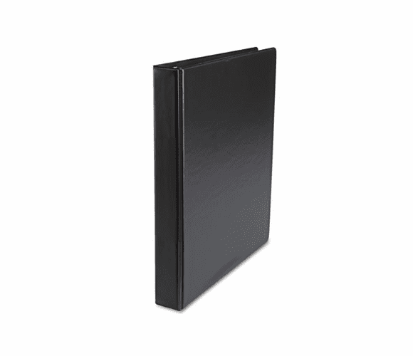 UNV31401 Suede Finish Vinyl Round Ring Binder, 1" Capacity, Black By UNIVERSAL OFFICE PRODUCTS