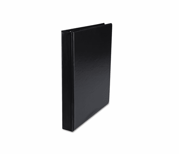UNV31401CT Suede Finish Vinyl Round Ring Binder, 1" Capacity, Black, 12/Carton By UNIVERSAL OFFICE PRODUCTS