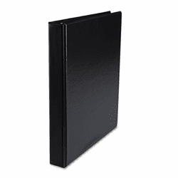 UNV31401CT Suede Finish Vinyl Round Ring Binder, 1" Capacity, Black, 12/Carton By UNIVERSAL OFFICE PRODUCTS