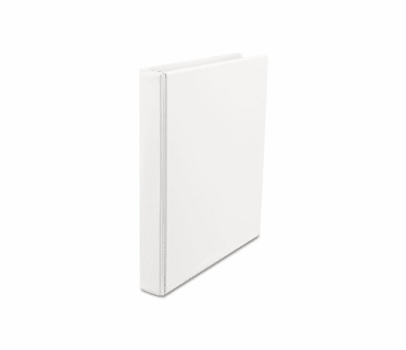 UNV31404CT Suede Finish Vinyl Round Ring Binder, 1" Capacity, White, 12/Carton By UNIVERSAL OFFICE PRODUCTS
