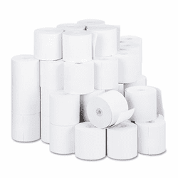UNV32000 1-Ply Cash Register/Point of Sale Roll, 16 lb, 1/2" Core, 2-3/4" x 190 ft, 50/Ct By UNIVERSAL OFFICE PRODUCTS