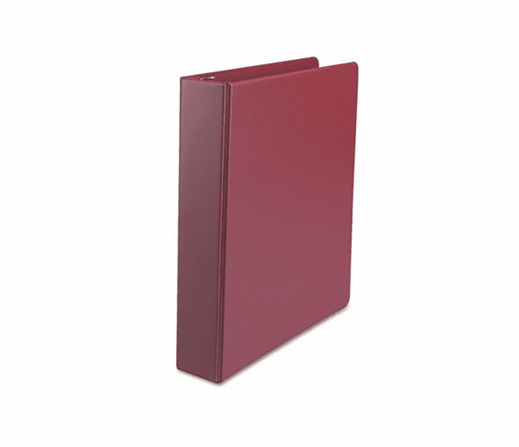 UNV33406 Suede Finish Vinyl Round Ring Binder, 1-1/2" Capacity, Maroon By UNIVERSAL OFFICE PRODUCTS